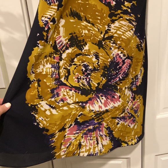 Purple Abstract Floral Halter-Front Dress - Size 4. The Limited - Picture 3 of 8